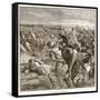 The Battle of Marathon (Litho)-English-Framed Stretched Canvas