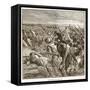 The Battle of Marathon (Litho)-English-Framed Stretched Canvas