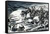 The Battle of Nagashino in 1575-Dan Escott-Framed Stretched Canvas