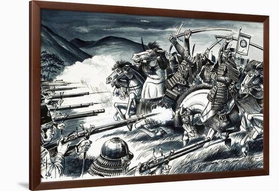 The Battle of Nagashino in 1575-Dan Escott-Framed Giclee Print