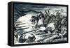 The Battle of Nagashino in 1575-Dan Escott-Framed Stretched Canvas