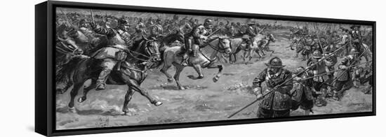 The Battle of Naseby-C.l. Doughty-Framed Stretched Canvas