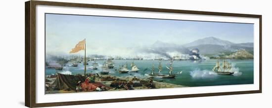 The Battle of Navarino, 20 October 1827-Ambroise-Louis Garneray-Framed Giclee Print