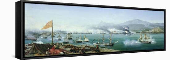 The Battle of Navarino, 20 October 1827-Ambroise-Louis Garneray-Framed Stretched Canvas