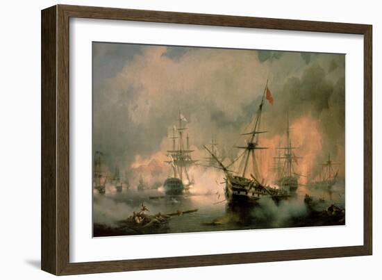 The Battle of Navarino, 20th October 1827, 1846-Ivan Konstantinovich Aivazovsky-Framed Giclee Print