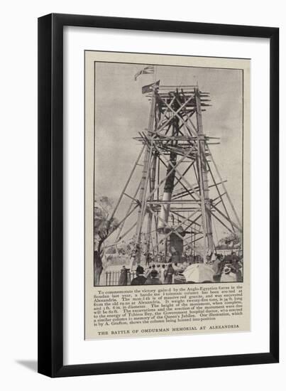 The Battle of Omdurman Memorial at Alexandria-null-Framed Giclee Print