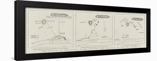 The Battle of Omdurman, Plans Showing the Positions of the Two Armies-null-Framed Giclee Print