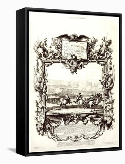 The Battle of Oudenaarde, 11th July 1708, Engraved by Jeremias Wolff and Johann August Corvinus-Abraham Drentwett-Framed Stretched Canvas