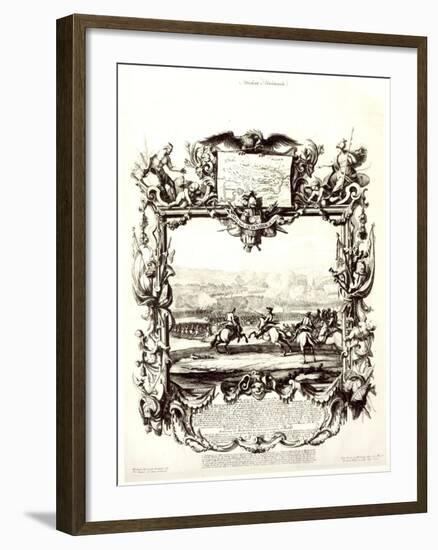 The Battle of Oudenaarde, 11th July 1708, Engraved by Jeremias Wolff and Johann August Corvinus-Abraham Drentwett-Framed Giclee Print