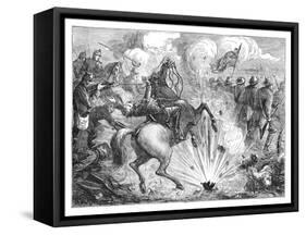 The Battle of Pittsburg Landing, 1862-null-Framed Stretched Canvas