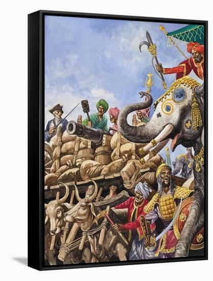 The Battle of Plassey of 1757-Peter Jackson-Framed Stretched Canvas