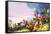 The Battle of Plassey-Severino Baraldi-Framed Stretched Canvas