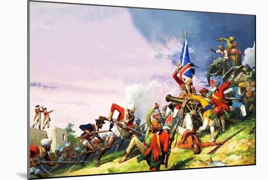 The Battle of Plassey-Severino Baraldi-Mounted Giclee Print