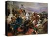 The Battle of Poitiers, 25th October 732, Won by Charles Martel (688-741) 1837-Charles Auguste Steuben-Stretched Canvas