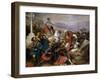 The Battle of Poitiers, 25th October 732, Won by Charles Martel (688-741) 1837-Charles Auguste Steuben-Framed Giclee Print