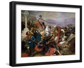 The Battle of Poitiers, 25th October 732, Won by Charles Martel (688-741) 1837-Charles Auguste Steuben-Framed Giclee Print