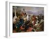 The Battle of Poitiers, 25th October 732, Won by Charles Martel (688-741) 1837-Charles Auguste Steuben-Framed Giclee Print