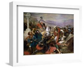 The Battle of Poitiers, 25th October 732, Won by Charles Martel (688-741) 1837-Charles Auguste Steuben-Framed Giclee Print