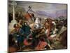 The Battle of Poitiers, 25th October 732, Won by Charles Martel (688-741) 1837-Charles Auguste Steuben-Mounted Giclee Print