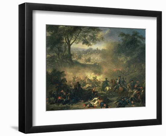 The Battle of Poltava in 1709, 1717-Jean-Marc Nattier-Framed Giclee Print