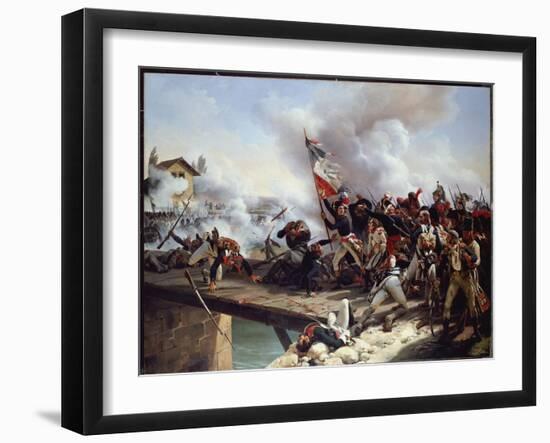 The Battle of Pont D'Arcole, 1826-Horace Vernet-Framed Giclee Print