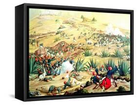 The Battle of Puebla, 5 May 1862-null-Framed Stretched Canvas