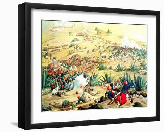 The Battle of Puebla, 5 May 1862-null-Framed Giclee Print