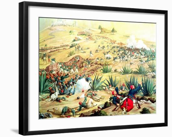 The Battle of Puebla, 5 May 1862-null-Framed Giclee Print