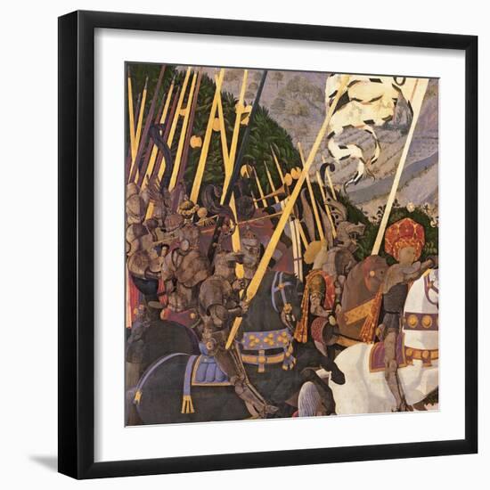 The Battle of San Romano, circa 1450-60 (Detail)-Paolo Uccello-Framed Premium Giclee Print