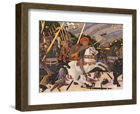 The Battle of San Romano, circa 1450-60-Paolo Uccello-Framed Giclee Print