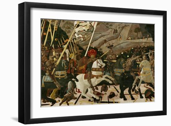 The Battle of San Romano in 1432-Paolo Uccello-Framed Premium Giclee Print