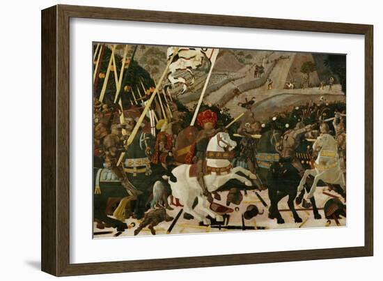 The Battle of San Romano in 1432-Paolo Uccello-Framed Giclee Print