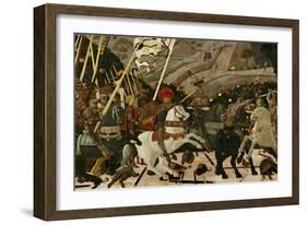 The Battle of San Romano in 1432-Paolo Uccello-Framed Giclee Print