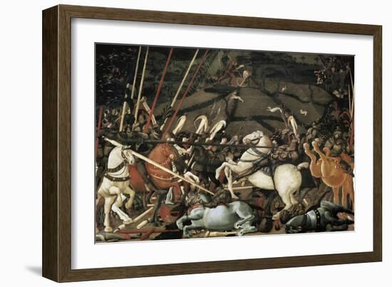 The Battle of San Romano in 1432-Paolo Uccello-Framed Art Print