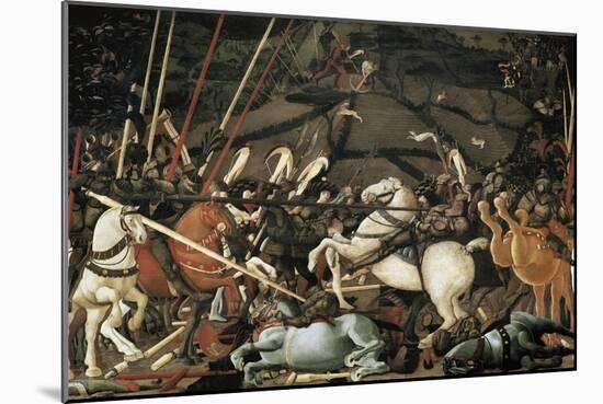 The Battle of San Romano in 1432-Paolo Uccello-Mounted Art Print