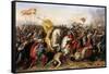 The Battle of Saucourt-En-Vimeu on 3 August 881-Jean-Joseph Dassy-Framed Stretched Canvas