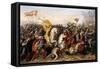 The Battle of Saucourt-En-Vimeu on 3 August 881-Jean-Joseph Dassy-Framed Stretched Canvas