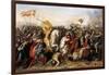 The Battle of Saucourt-En-Vimeu on 3 August 881-Jean-Joseph Dassy-Framed Giclee Print