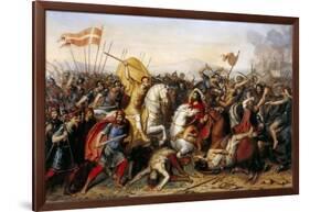 The Battle of Saucourt-En-Vimeu on 3 August 881-Jean-Joseph Dassy-Framed Giclee Print