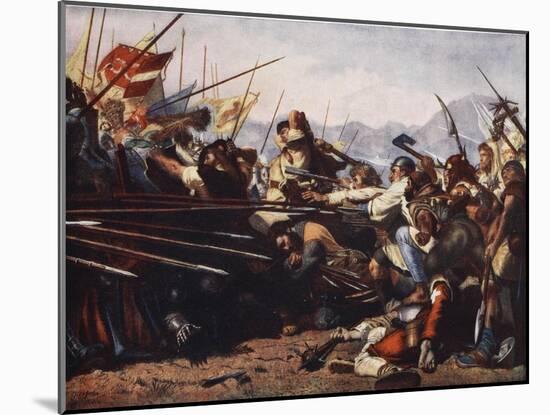 The Battle of Sempach, 1386-Konrad Grob-Mounted Giclee Print