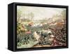 The Battle of Shiloh, 1862-Kurz And Allison-Framed Stretched Canvas