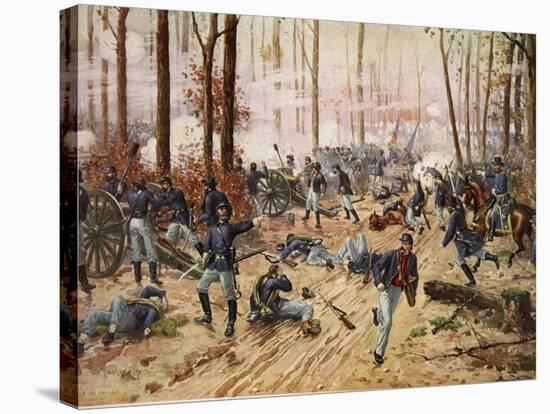 The Battle of Shiloh April 6Th-7th 1862-Henry Alexander Ogden-Stretched Canvas