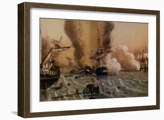 The Battle of Sinop on 30 November 1853, Mid of the 19th C-null-Framed Giclee Print