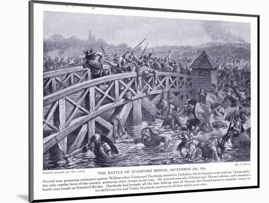 The Battle of Stamford Bridge Ad1066, 1920's-Alfred Pearse-Mounted Giclee Print