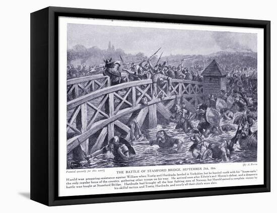 The Battle of Stamford Bridge Ad1066, 1920's-Alfred Pearse-Framed Stretched Canvas