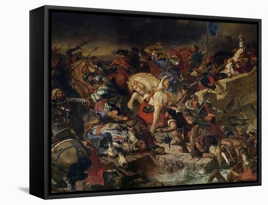 The Battle of Taillebourg, 21st July 1242, 1837-Eugene Delacroix-Framed Stretched Canvas
