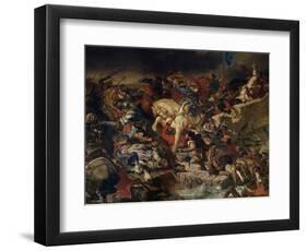 The Battle of Taillebourg, 21st July 1242, 1837-Eugene Delacroix-Framed Giclee Print