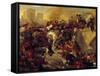 The Battle of Taillebourg Won by Saint Louis on 21 July 1242. Taillebourg, a Strategic Passage Betw-Ferdinand Victor Eugene Delacroix-Framed Stretched Canvas