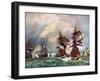 The Battle of Texel, 1673 (C192)-Eugene Isabey-Framed Giclee Print