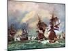 The Battle of Texel, 1673 (C192)-Eugene Isabey-Mounted Giclee Print